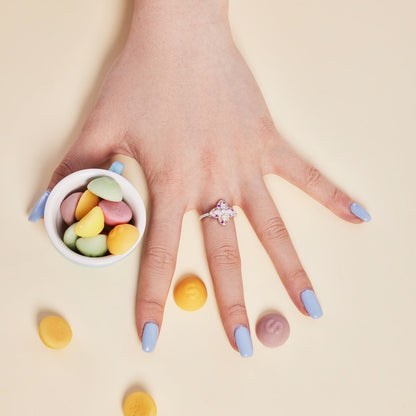 [Lumi Jewellery]Luxurious Colorful Flower Shape Banquet Ring