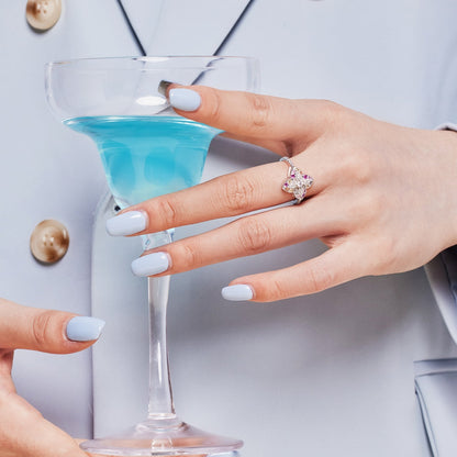 [Lumi Jewellery]Luxurious Colorful Flower Shape Banquet Ring