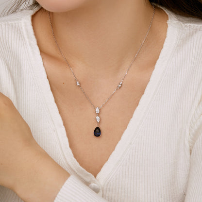 [Lumi Jewellery]Dazzling Pear Cut Necklace