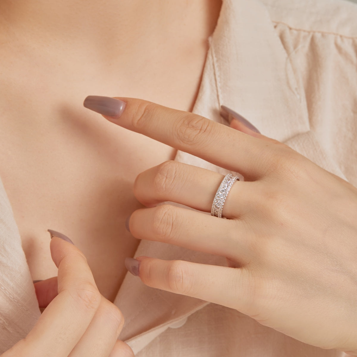 [Lumi Jewellery]Delicate Colorful Round Cut Daily Ring