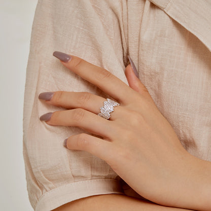 [Lumi Jewellery]Luxurious Colorful Radiant Cut Daily Ring