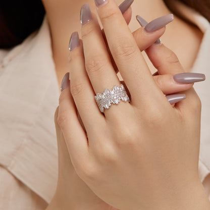 [Lumi Jewellery]Luxurious Colorful Radiant Cut Daily Ring