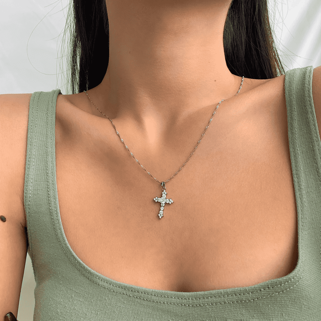 [Lumi Jewellery]Delicate Cross Shape Necklace