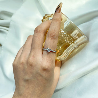 [Lumi Jewellery]0.5 Carat CaratEternity Charming Heart Shape Lover Ring