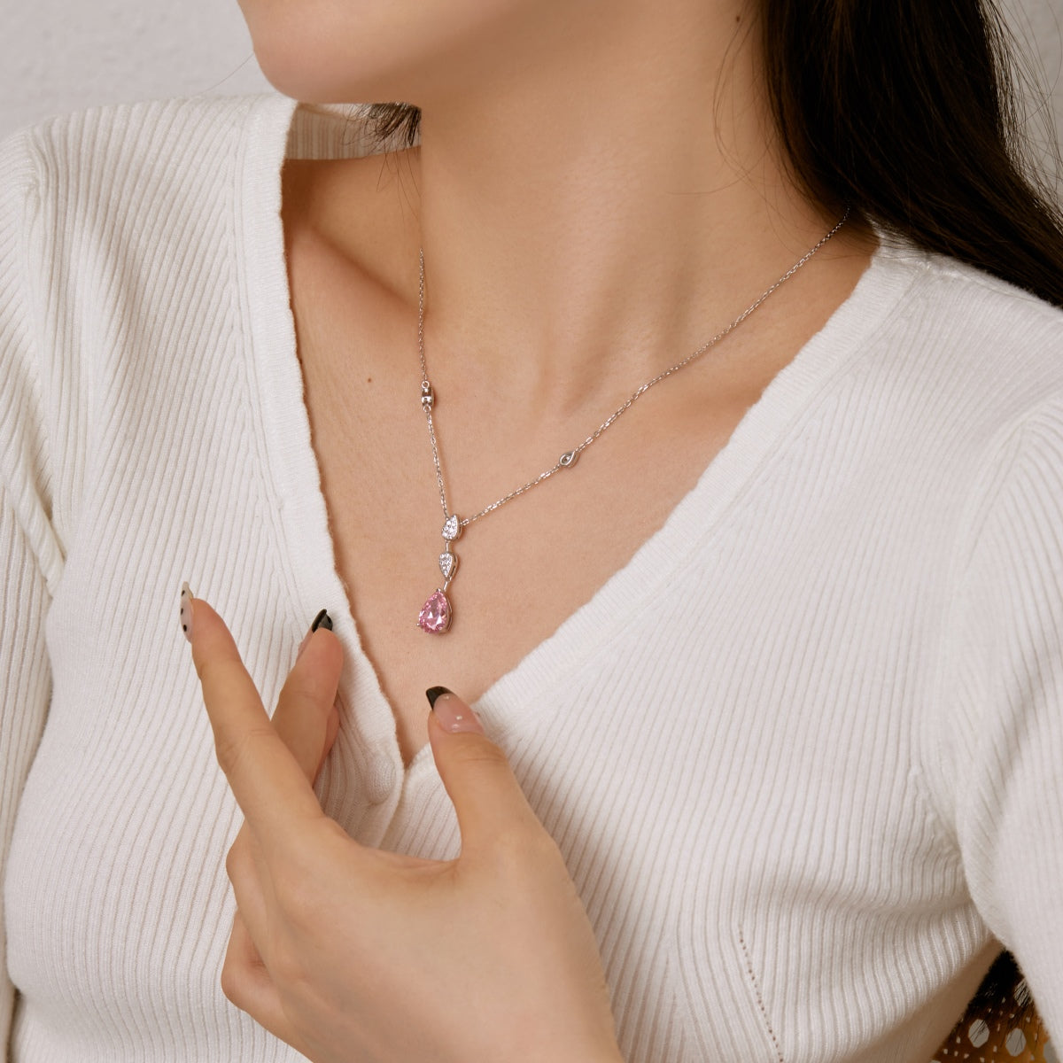 [Lumi Jewellery]Dazzling Pear Cut Necklace