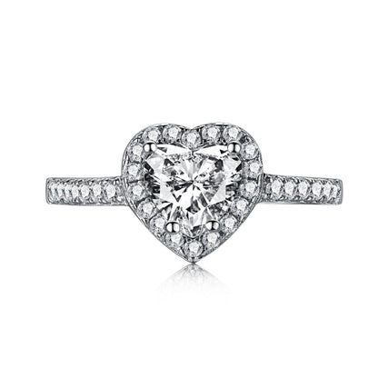 [Lumi Jewellery]Eternity Splashy Romantic Heart Shape Lover Ring