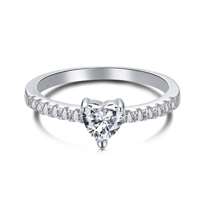 [Lumi Jewellery]0.5 Carat CaratEternity Charming Heart Shape Lover Ring