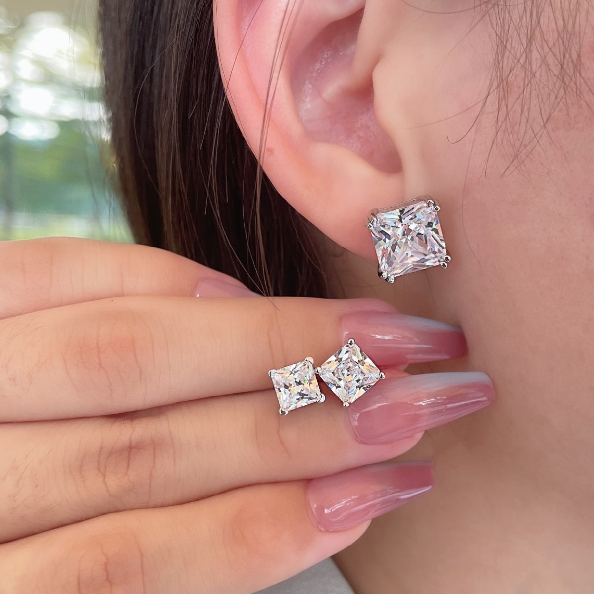 [Lumi Jewellery]Delicate Square Shape Earrings