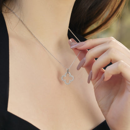 [Lumi Jewellery]Four-Leaf Clover Hollow Design Exquisite Necklace