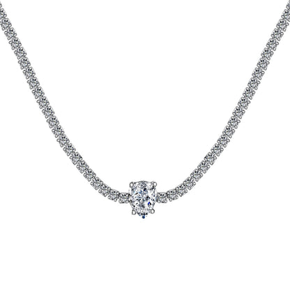 [Lumi Jewellery]1.0 carat Unique Pear Cut Tennis Necklace