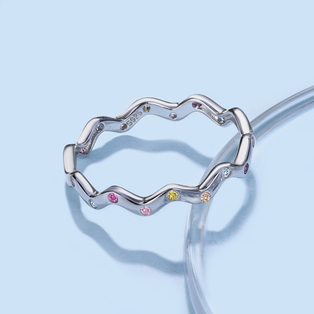 [Lumi Jewellery]Ornate Vibrant Round Cut Daily Ring