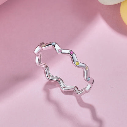 [Lumi Jewellery]Ornate Vibrant Round Cut Daily Ring