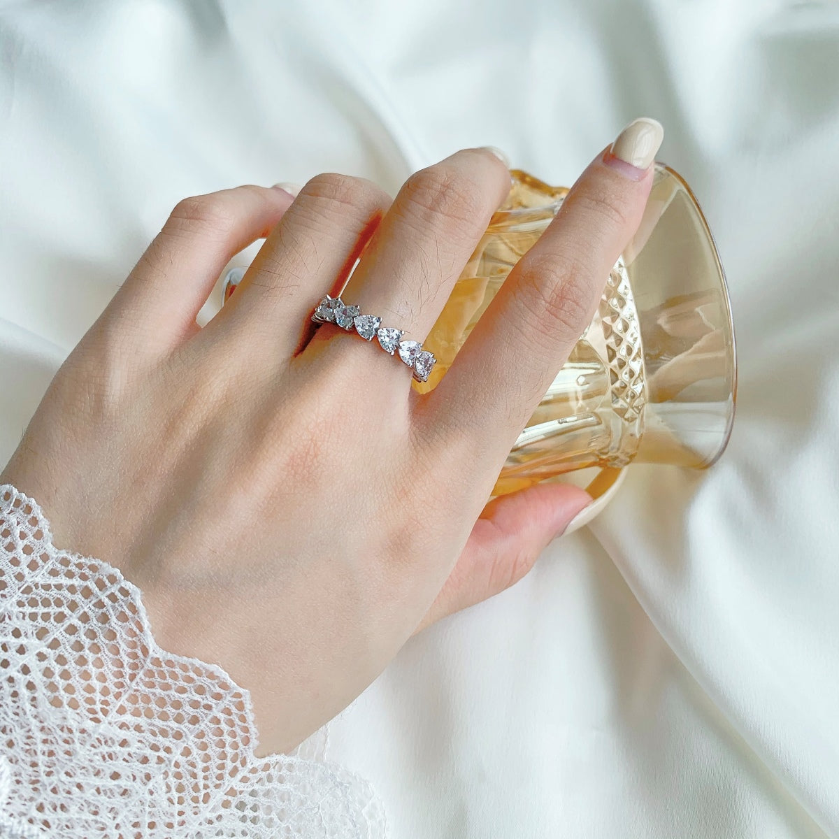 [Lumi Jewellery]0.25 Carat Radiant Romance Heart Cut Lover Ring