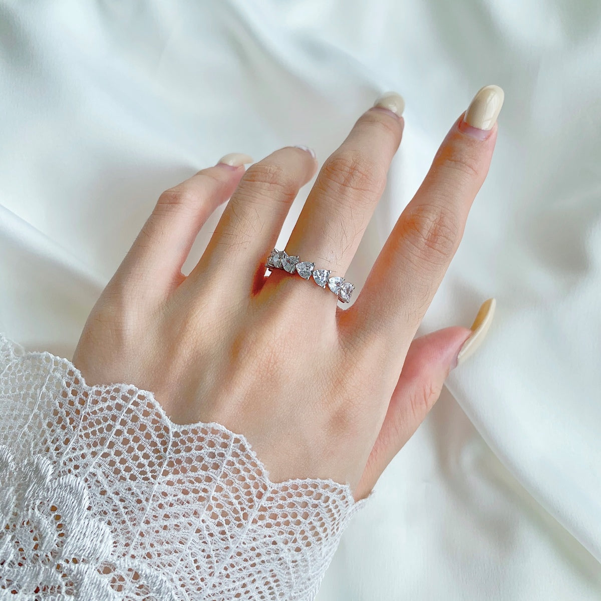 [Lumi Jewellery]0.25 Carat Radiant Romance Heart Cut Lover Ring