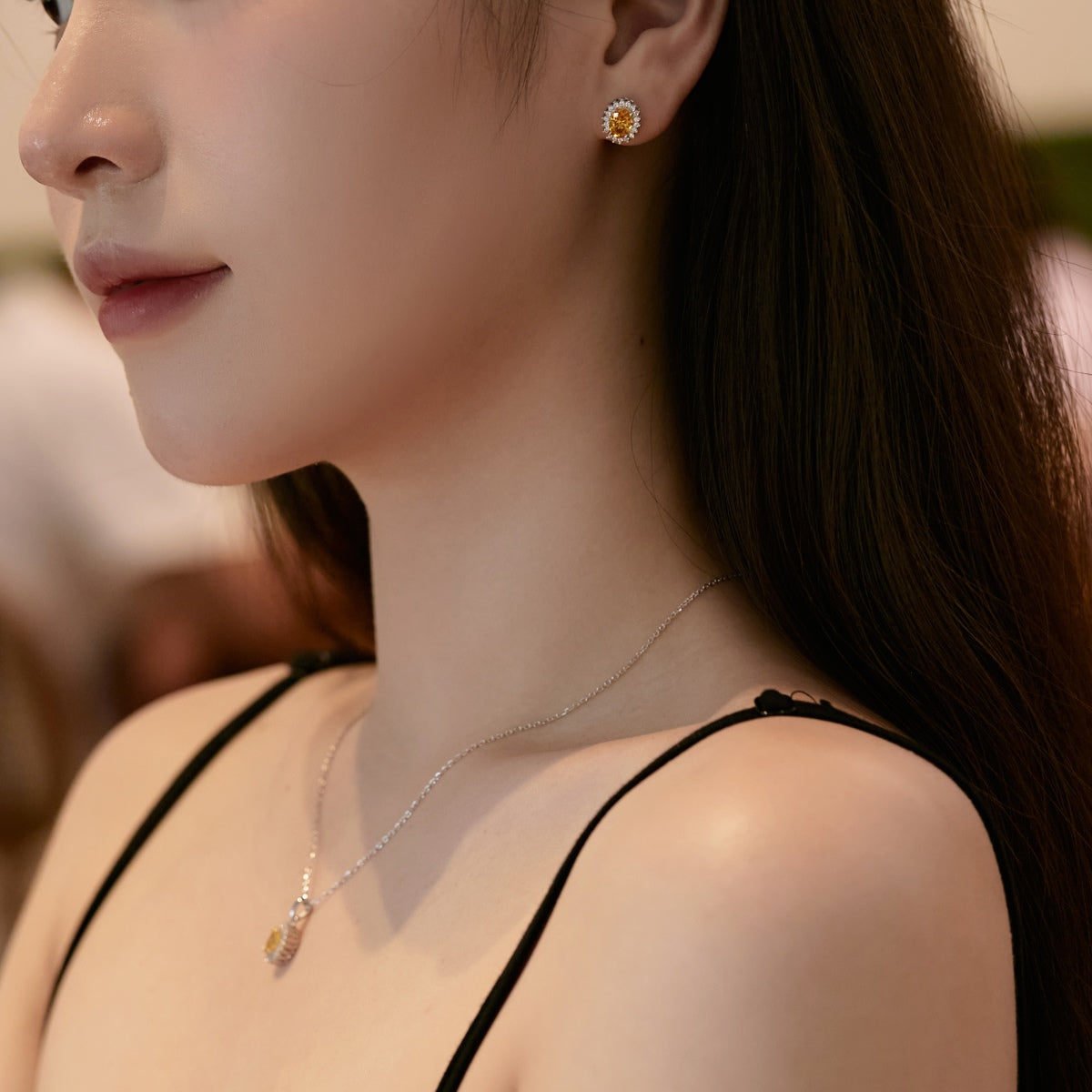 [Lumi Jewellery]Delicate Radiant Oval Cut Daily Earrings