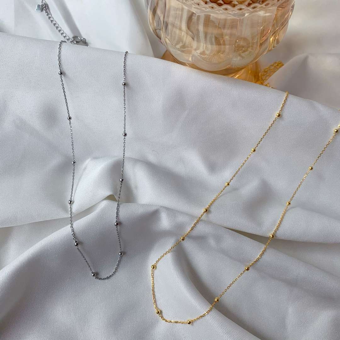 [Lumi Jewellery]Small Bead Clavicle Chain Simple Necklace