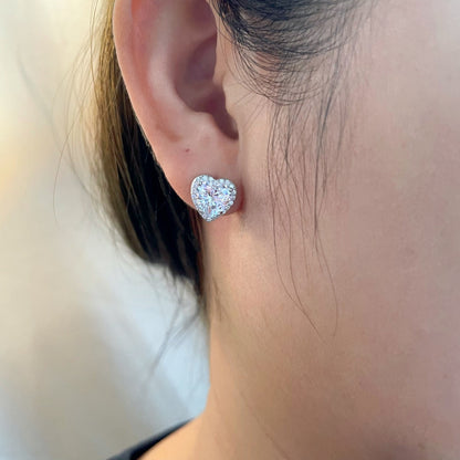 [Lumi Jewellery]Sparkling Heart Shape Lover Earrings