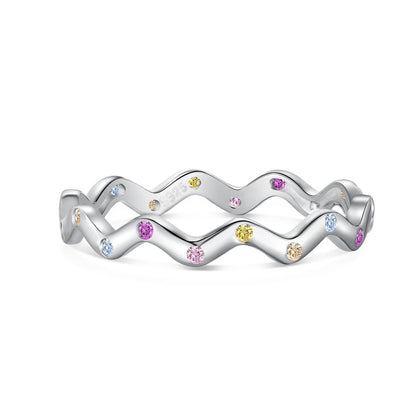 [Lumi Jewellery]Ornate Vibrant Round Cut Daily Ring