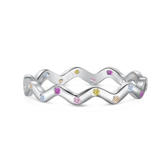 [Lumi Jewellery]Ornate Vibrant Round Cut Daily Ring