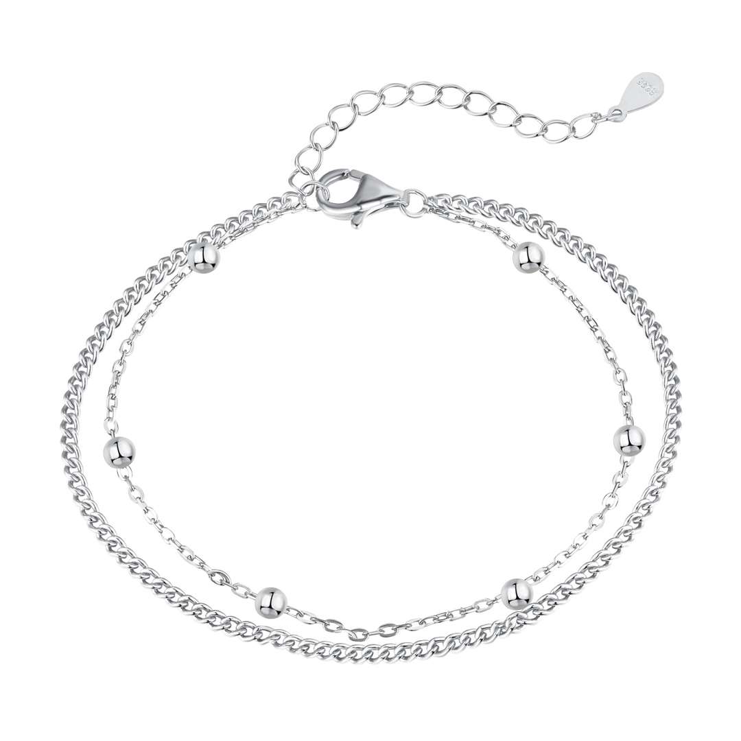 [Lumi Jewellery]Delicate Bead Double Layer Bracelet