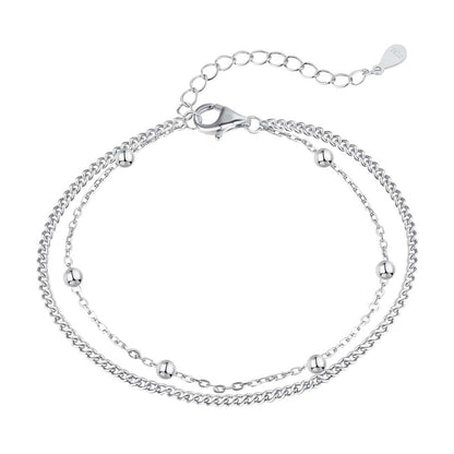 [Lumi Jewellery]Delicate Bead Double Layer Bracelet