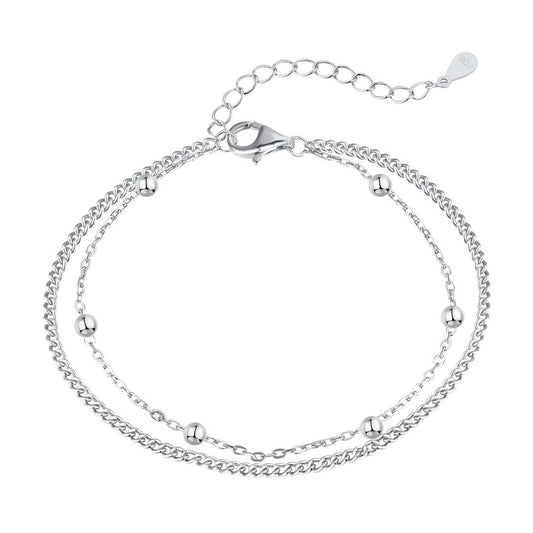 [Lumi Jewellery]Delicate Bead Double Layer Bracelet