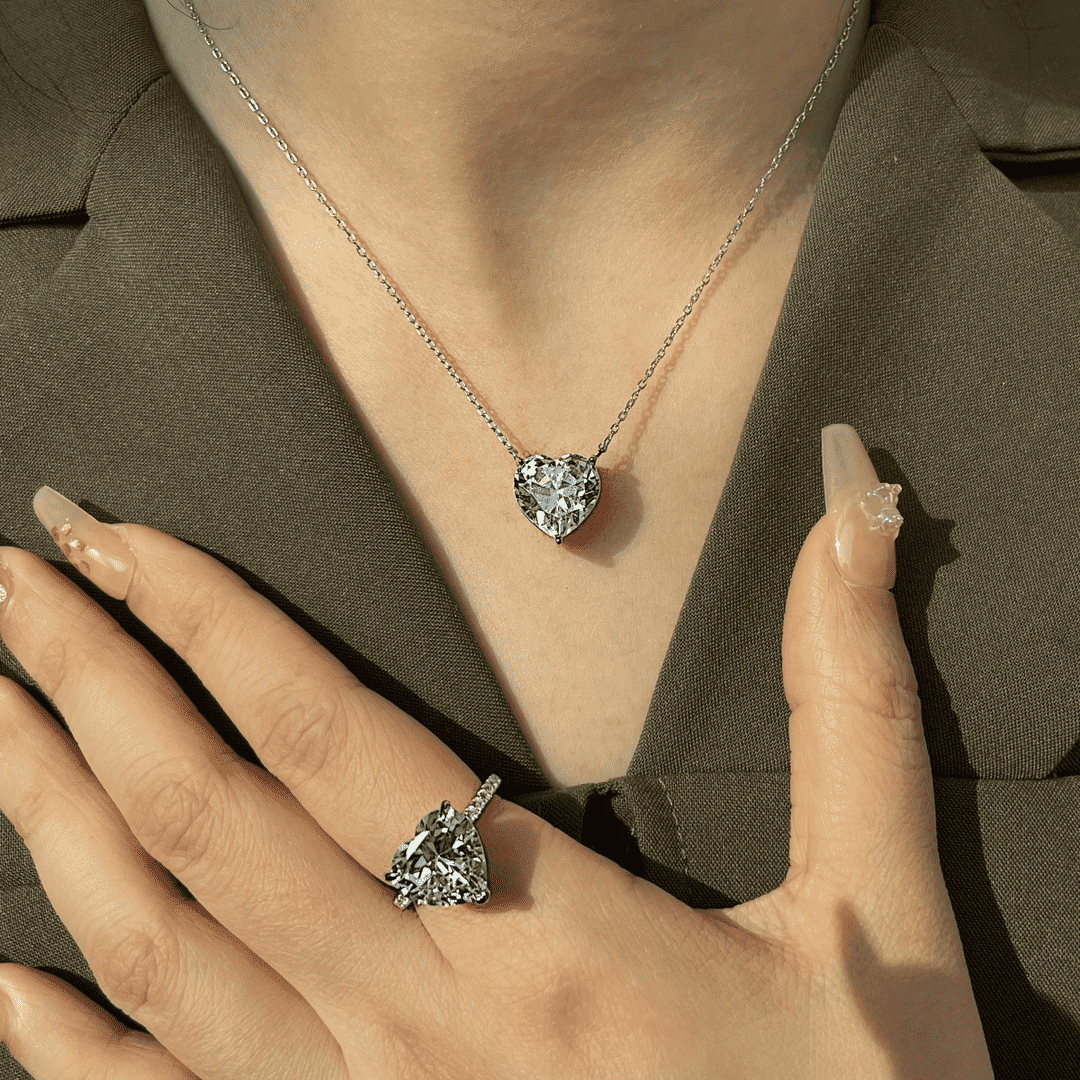 [Lumi Jewellery]6.0 carat Radiant Heart Shape Necklace