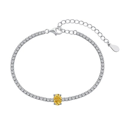 [Lumi Jewellery]0.75 Carat Exquisite Oval Cut Daily Bracelet