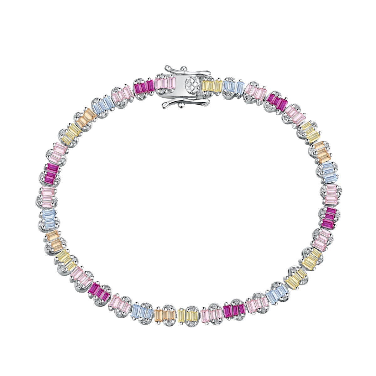 [Lumi Jewellery]Delicate Colorful Emerald Cut Party Bracelet