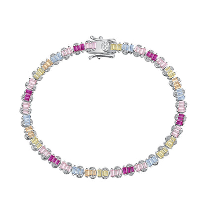 [Lumi Jewellery]Delicate Colorful Emerald Cut Party Bracelet