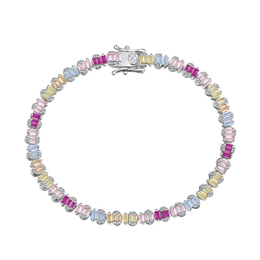 [Lumi Jewellery]Delicate Colorful Emerald Cut Party Bracelet