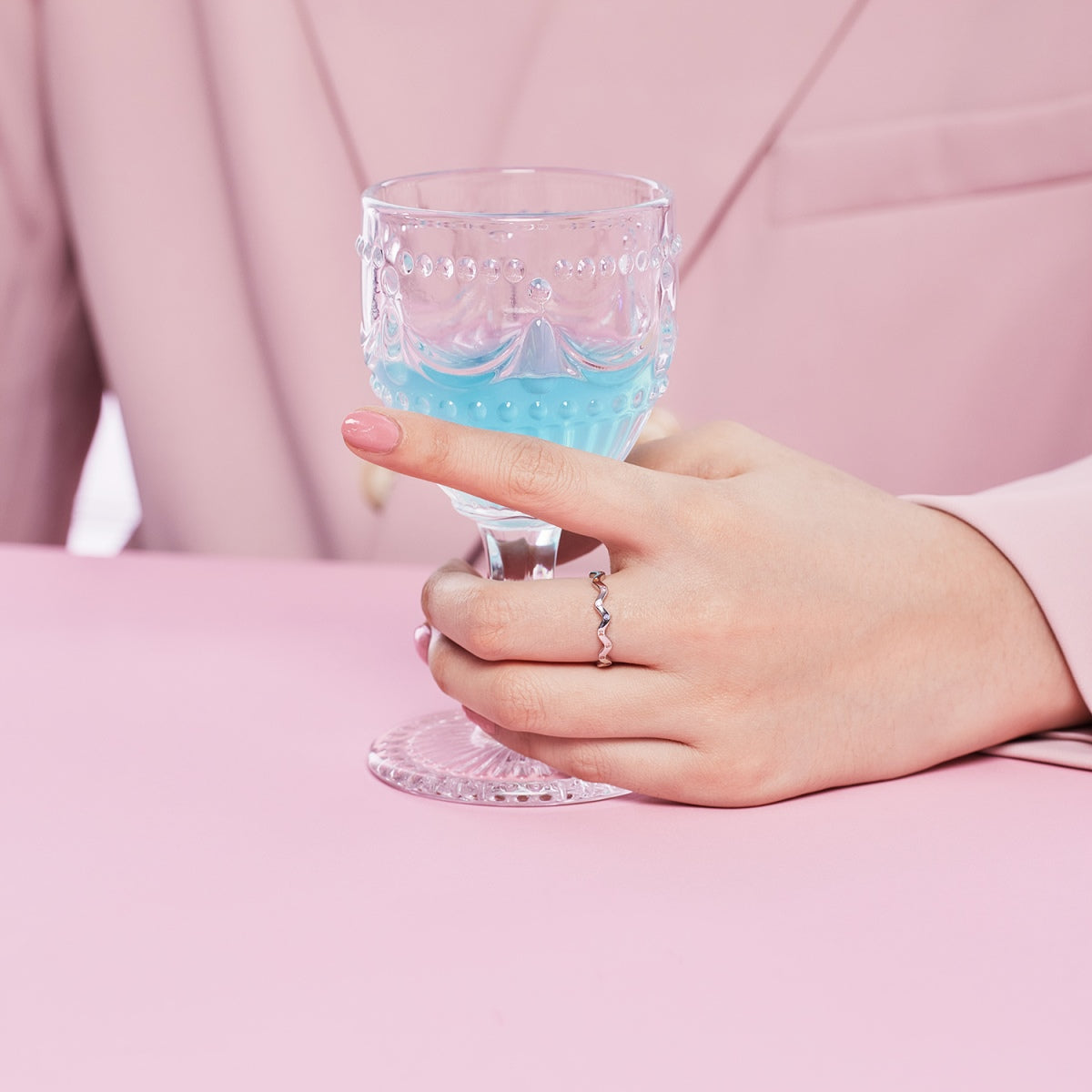 [Lumi Jewellery]Ornate Vibrant Round Cut Daily Ring