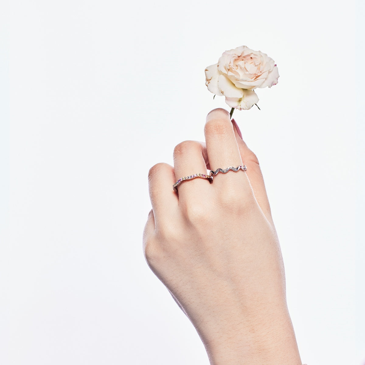 [Lumi Jewellery]Ornate Vibrant Round Cut Daily Ring