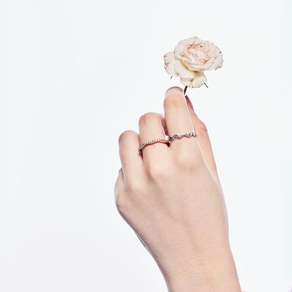 [Lumi Jewellery]Ornate Vibrant Round Cut Daily Ring