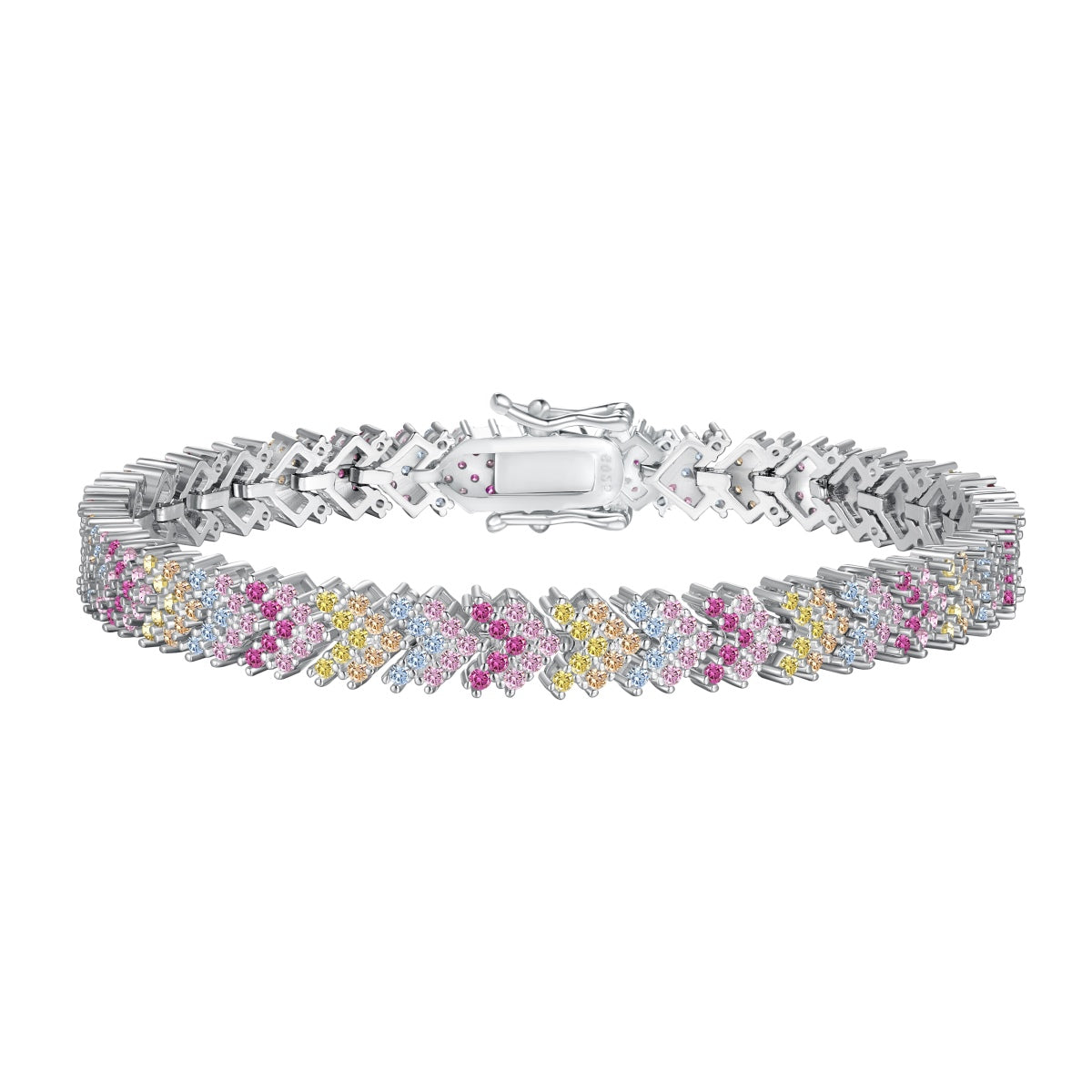 [Lumi Jewellery]Ornate Sparkling Round Cut Party Bracelet
