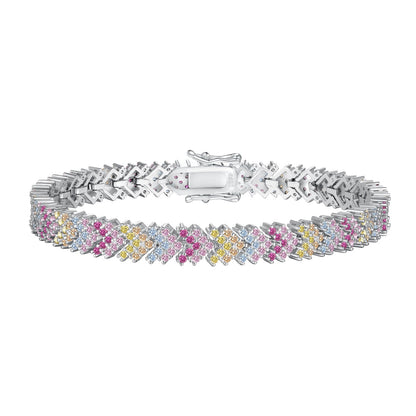 [Lumi Jewellery]Ornate Sparkling Round Cut Party Bracelet