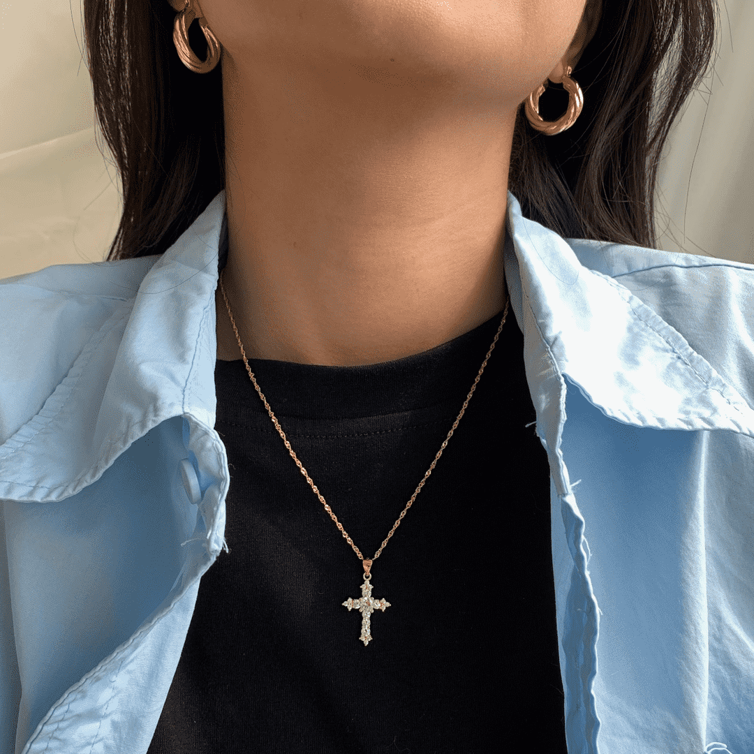 [Lumi Jewellery]Delicate Cross Shape Necklace