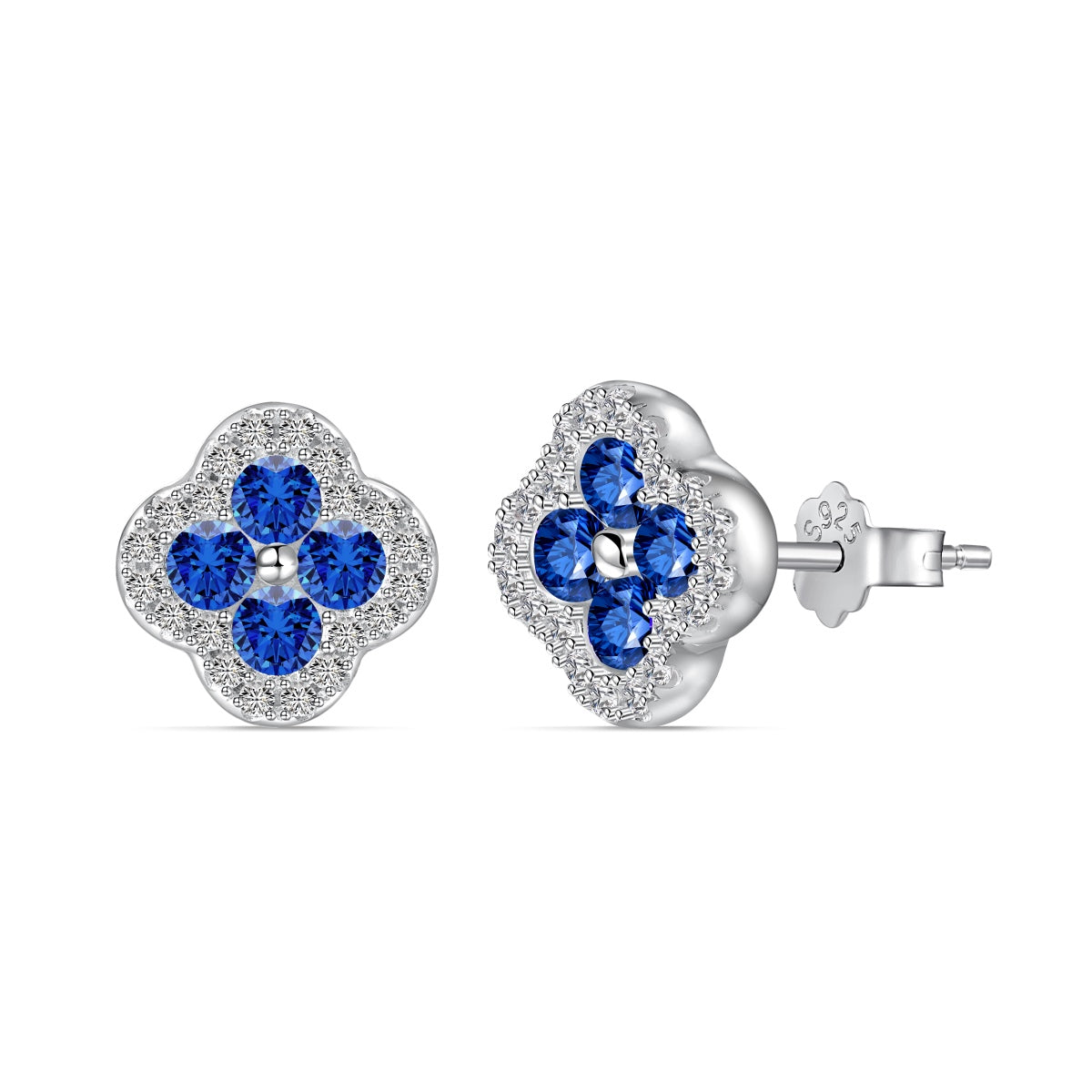 [Lumi Jewellery]Four-Leaf Clover Flower Shaped Earrings