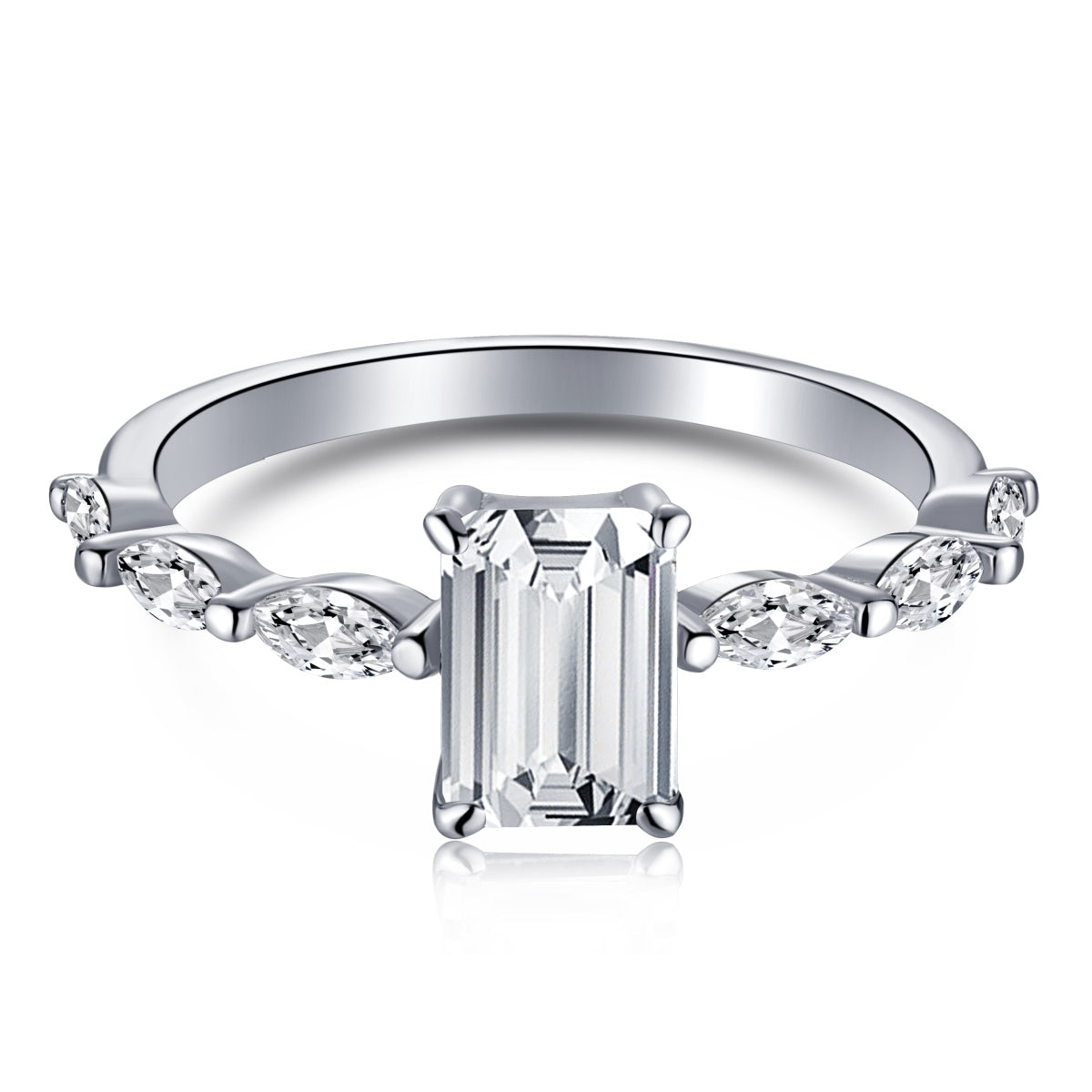 [Lumi Jewellery]1.0 Carat Dainty Resplendent Radiant Cut Daily Ring