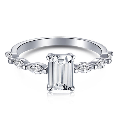 [Lumi Jewellery]1.0 Carat Dainty Resplendent Radiant Cut Daily Ring