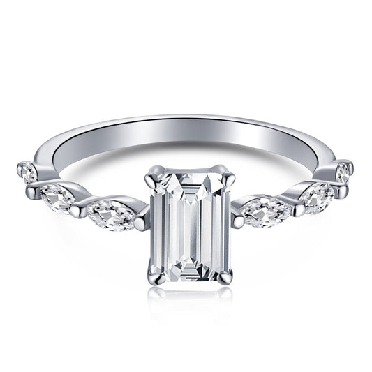 [Lumi Jewellery]1.0 Carat Dainty Resplendent Radiant Cut Daily Ring