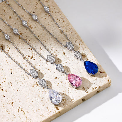 [Lumi Jewellery]Dazzling Pear Cut Necklace