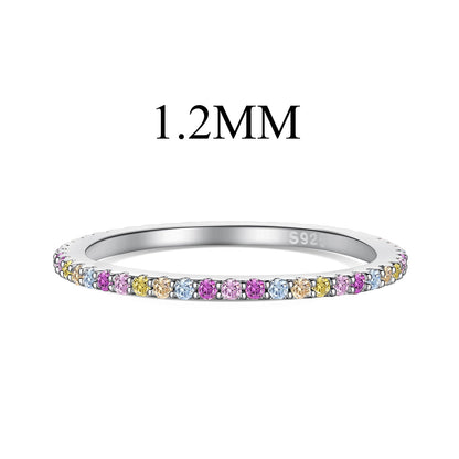 [Lumi Jewellery]Ornate Colorful Round Cut Tennis Ring