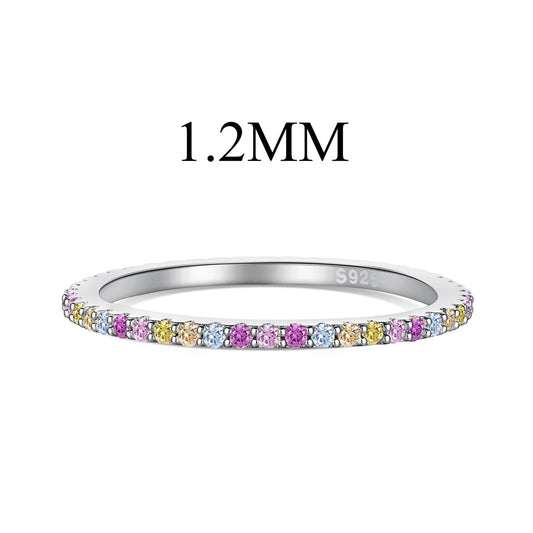 [Lumi Jewellery]Ornate Colorful Round Cut Tennis Ring