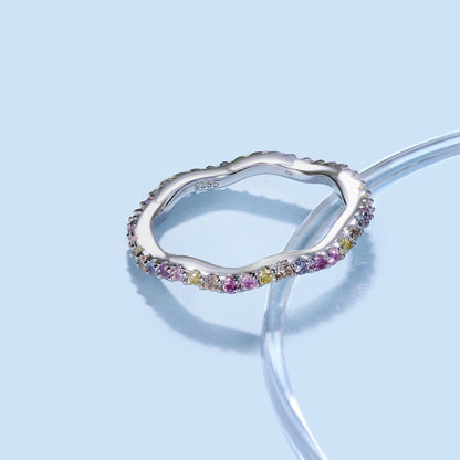 [Lumi Jewellery]Dainty Colorful Round Cut Party Ring