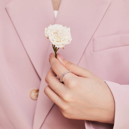 [Lumi Jewellery]Unique Scintillating Round Cut Daily Ring