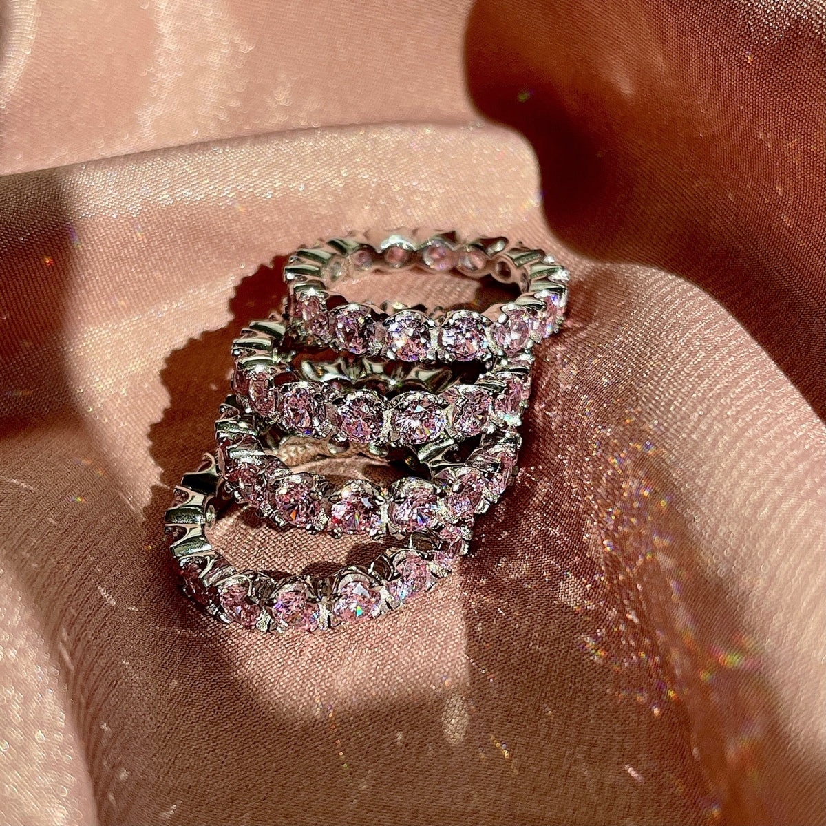 [Lumi Jewellery]Eternity Round Cut Tennis Ring