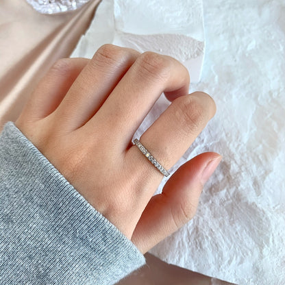 [Lumi Jewellery]Delicate Sparkling Round Cut Daily Ring