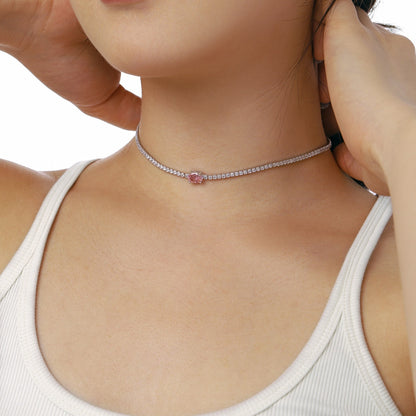 [Lumi Jewellery]1.0 Carat Shining Oval Cut Necklace