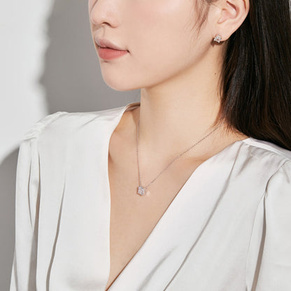 [Lumi Jewellery]1.0 Carat Radiant Princess Cut Wedding Earrings